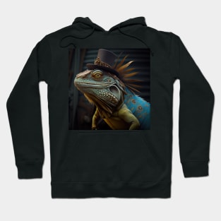 Just an Iguana with a hat Hoodie